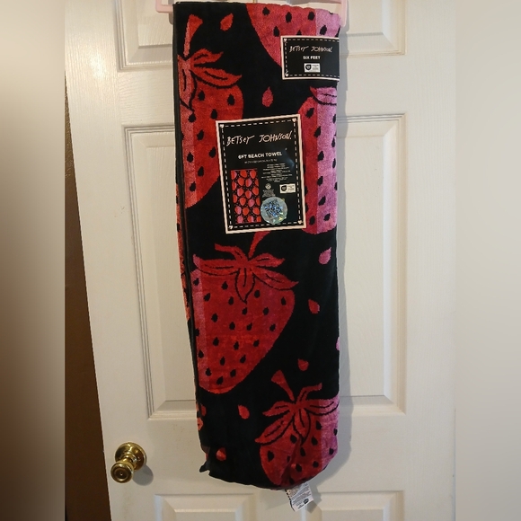 Betsey Johnson Other - Betsey Johnson NWT Strawberry 6ft Beach Towel